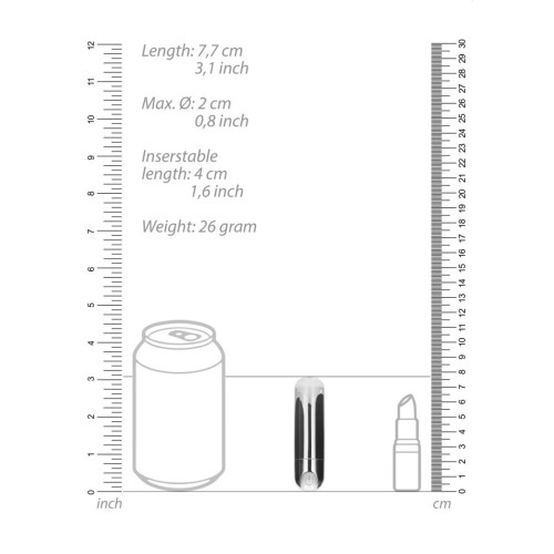 Shots 10 Speed Rechargeable Bullet Silver 7.7cm