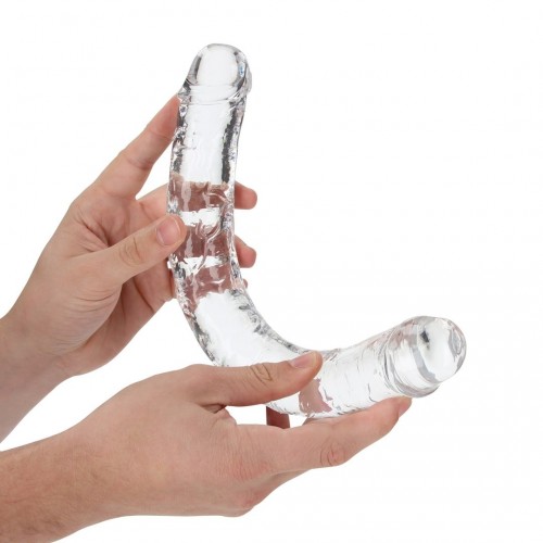 Διάφανο Διπλό Ομοίωμα Πέους - Shots Real Rock Crystal Jelly Realistic Double Dong Clear 34cm