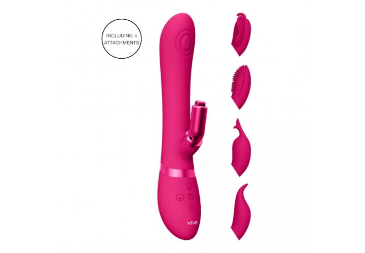 Ροζ Δονητής Κόλπου & Κλειτορίδας Με Παλμικά Κύματα - Shots Vive Etsu Pulse Wave G Spot Rabbit & Clitoral Stimulator Pink 22.3cm