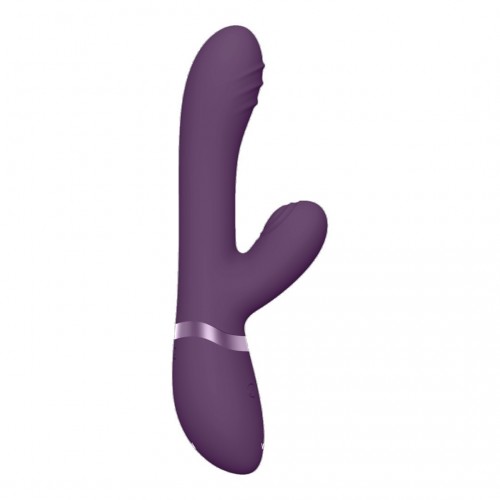 Μωβ Δονητής Rabbit Με Κινούμενη Κεφαλή - Shots Vive Tani Finger Motion With Pulse Wave Vibrator Purple 21.5cm