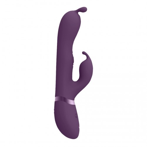 Shots Vive Gada Vibrating Bunny Ear G Spot Rabbit With Pulse Wave Shaft Purple 22.8cm