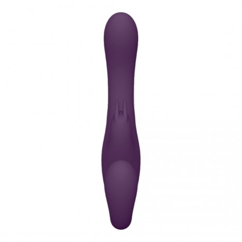 Shots Vive Suki Vibrating Strapless Strap On Rabbit Purple 22cm