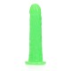 Shots Slim Realistic Dildo With Suction Cup Glow In The Dark Green 17.5cm