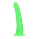 Shots Slim Realistic Dildo With Suction Cup Glow In The Dark Green 17.5cm