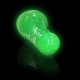 Shots Slim Realistic Dildo With Suction Cup Glow In The Dark Green 17.5cm