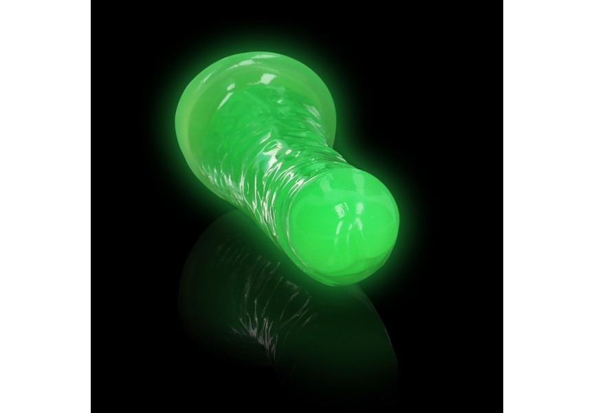 Φωσφοριζέ Ρεαλιστικό Ομοίωμα Πέους - Shots Slim Realistic Dildo With Suction Cup Glow In The Dark Green 17.5cm