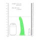 Shots Slim Realistic Dildo With Suction Cup Glow In The Dark Green 17.5cm