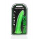 Shots Slim Realistic Dildo With Suction Cup Glow In The Dark Green 20cm