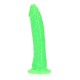 Shots Slim Realistic Dildo With Suction Cup Glow In The Dark Green 20cm