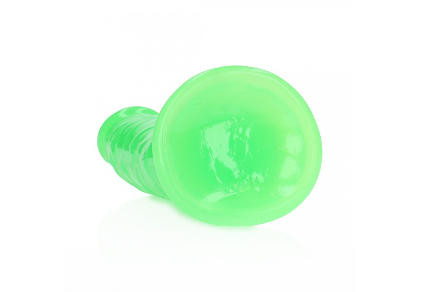 Shots Slim Realistic Dildo With Suction Cup Glow In The Dark Green 20cm