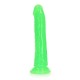 Shots Slim Realistic Dildo With Suction Cup Glow In The Dark Green 20cm