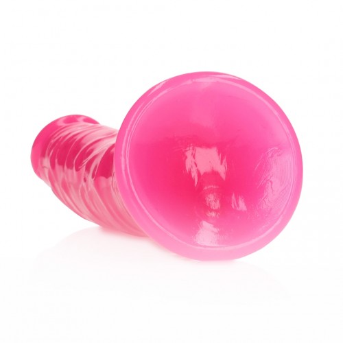Shots Slim Realistic Dildo With Suction Cup Glow In The Dark Pink 20cm