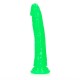 Shots Slim Realistic Dildo With Suction Cup Glow In The Dark Green 22cm