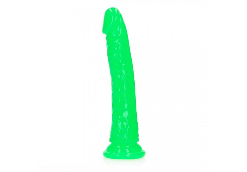 Φωσφοριζέ Ρεαλιστικό Ομοίωμα Πέους - Shots Slim Realistic Dildo With Suction Cup Glow In The Dark Green 22cm