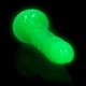 Shots Slim Realistic Dildo With Suction Cup Glow In The Dark Green 22cm