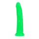 Shots Slim Realistic Dildo With Suction Cup Glow In The Dark Green 22cm