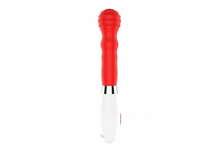 Κόκκινος Δονητής Σιλικόνης 10 Ταχυτήτων - Shots Alida Classic Silicone Vibrator Red 21.2cm