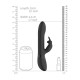 Μαύρος Κολπικός & Κλειτοριδικός Δονητής Με Κινούμενες Μπίλιες - Shots Vive Amoris Stimulating Beads Rabbit Black 23cm