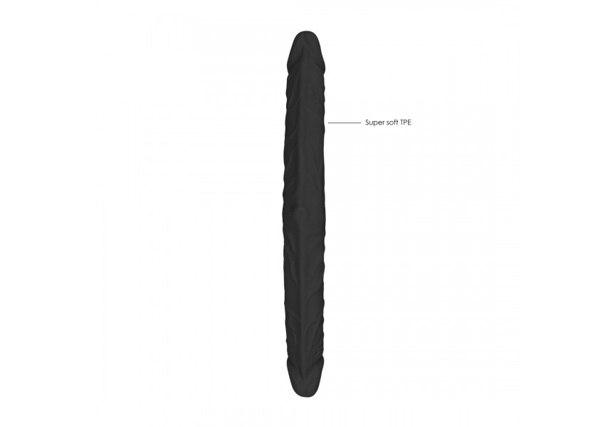 Μαύρο Μεγάλο Διπλό Ομοίωμα Πέους - Shots Real Rock Realistic Double Dong Black 43.2cm