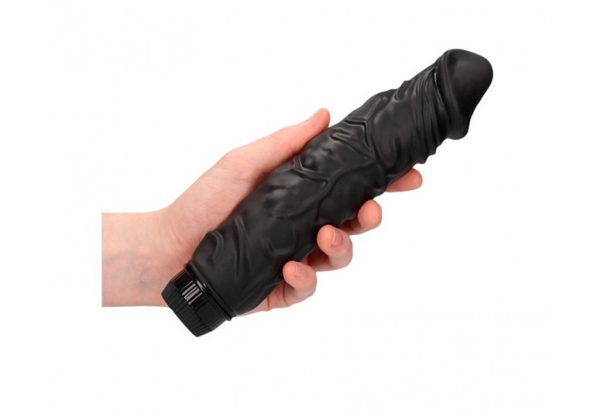 Μαύρος Ρεαλιστικός Δονητής - Shots Realistic Multispeed Vibrator Black 23cm