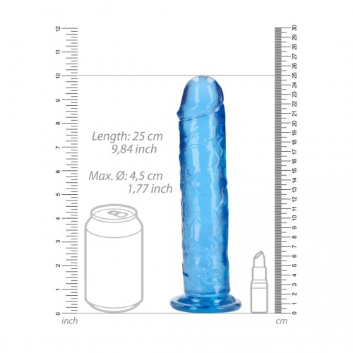 Ρεαλιστικό Ομοίωμα Πέους Με Βεντούζα - Shots Real Rock Realistic Dildo With Suction Cup Blue 25cm