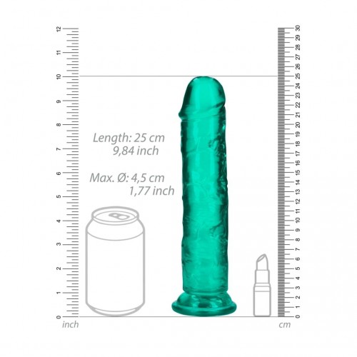 Ρεαλιστικό Ομοίωμα Πέους Με Βεντούζα - Shots Real Rock Realistic Dildo With Suction Cup Green 25cm