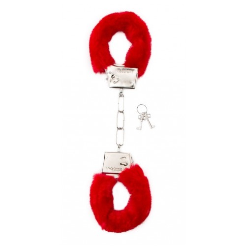 Μεταλλικές Χειροπέδες Με Κόκκινη Γούνα - Shots Furry Handcuffs Red