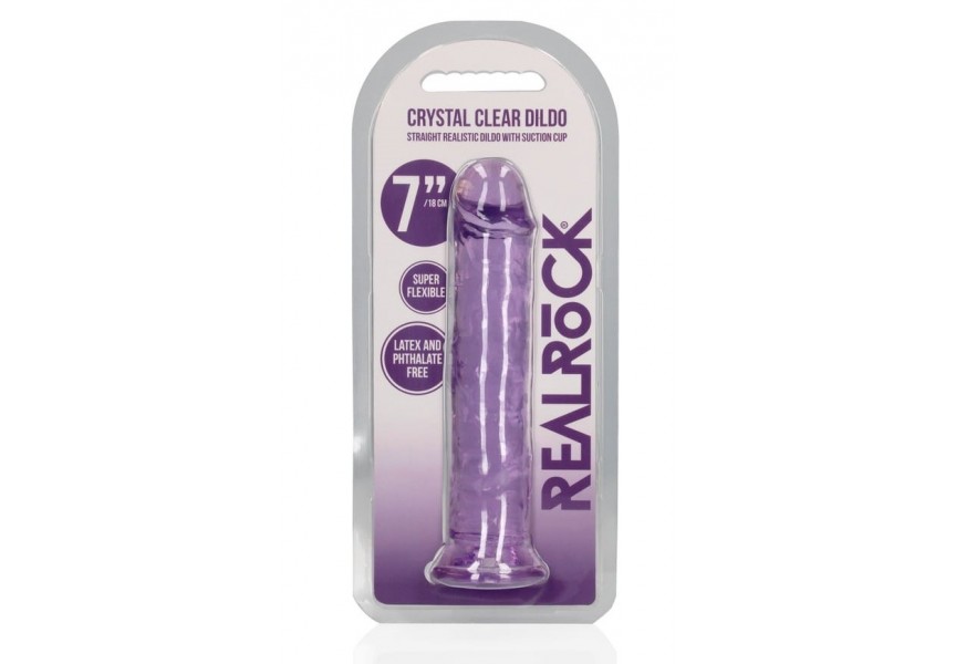 Ρεαλιστικό Ομοίωμα Πέους Με Βεντούζα - Shots Real Rock Realistic Dildo With Suction Cup Purple 20cm