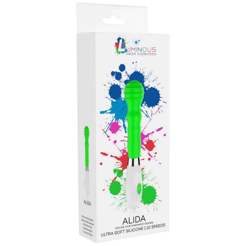 Πράσινος Δονητής Σιλικόνης 10 Ταχυτήτων - Shots Alida Classic Silicone Vibrator Green 21.2cm