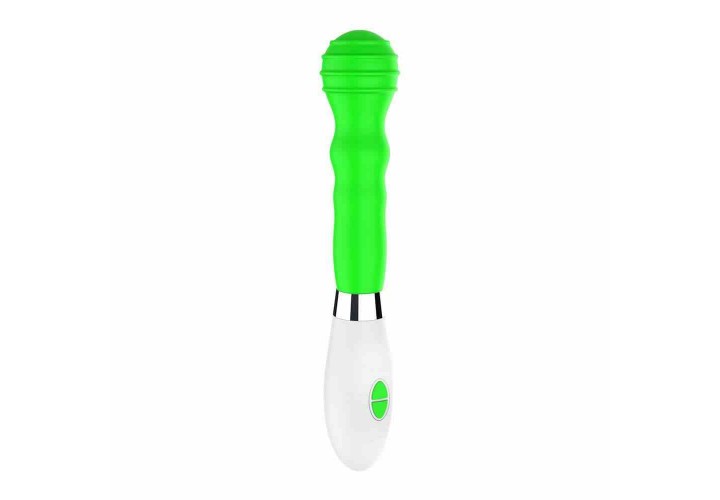 Shots Alida Classic Silicone Vibrator Green 21.2cm