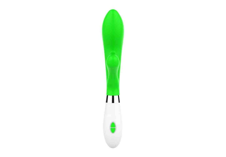 Πράσινος Δονητής Rabbit 10 Ταχυτήτων - Shots Agave Silicone Rabbit Vibrator Green 23cm