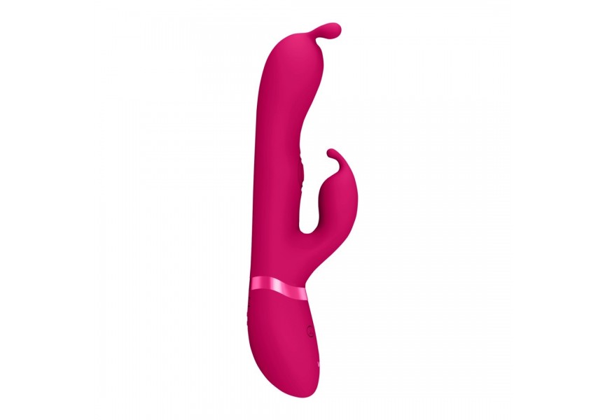 Shots Vive Gada Vibrating Bunny Ear G Spot Rabbit With Pulse Wave Shaft Pink 22.8cm