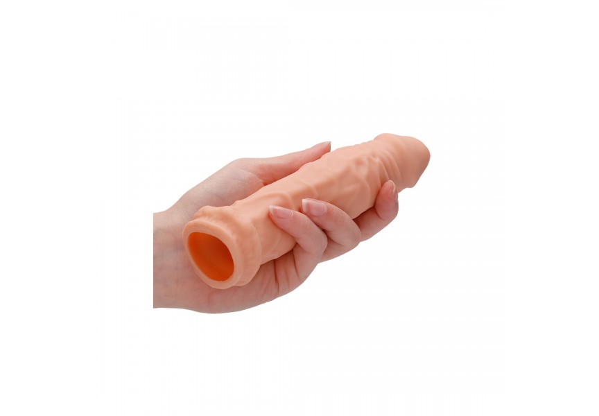 Ρεαλιστική Προέκταση Πέους - Shots Real Rock Realistic Penis Sleeve Extender Flesh 16cm