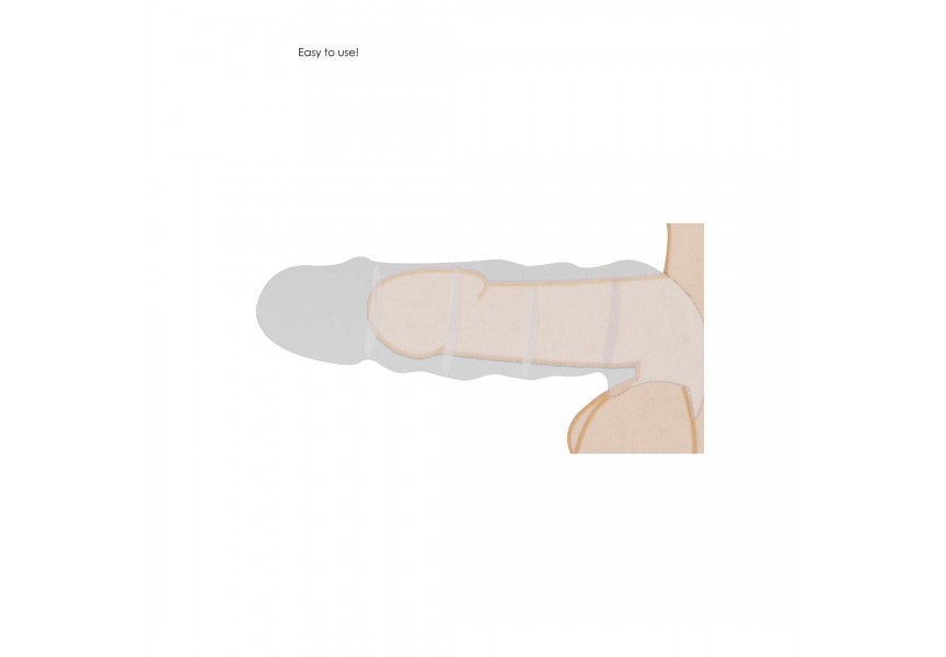 Ρεαλιστική Προέκταση Πέους - Shots Real Rock Realistic Penis Sleeve Extender Flesh 16cm