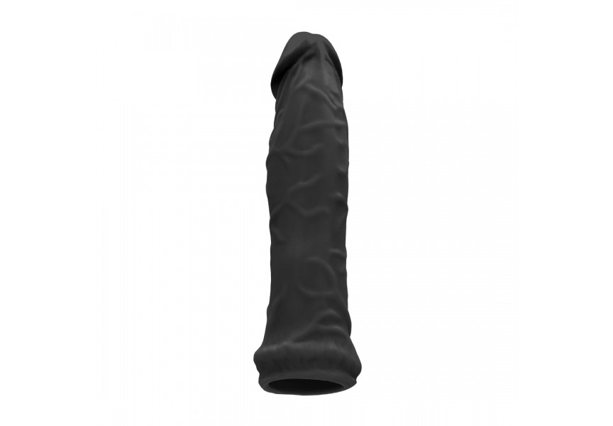 Shots Real Rock Realistic Penis Sleeve Extender Black 16cm