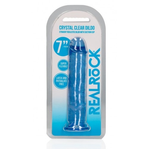 Ρεαλιστικό Ομοίωμα Πέους Με Βεντούζα - Shots Real Rock Realistic Dildo With Suction Cup Blue 20cm