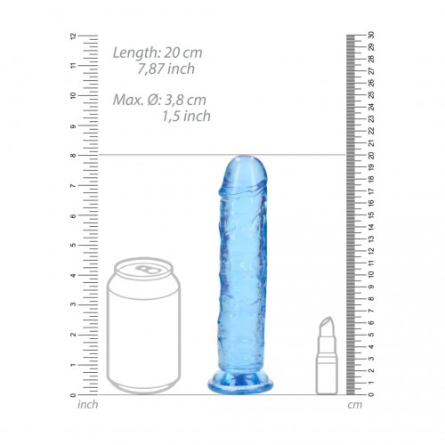 Ρεαλιστικό Ομοίωμα Πέους Με Βεντούζα - Shots Real Rock Realistic Dildo With Suction Cup Blue 20cm