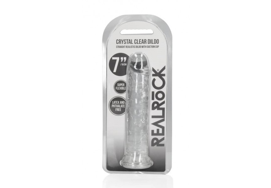 Ρεαλιστικό Ομοίωμα Πέους Με Βεντούζα - Shots Real Rock Realistic Dildo With Suction Cup Clear 20cm