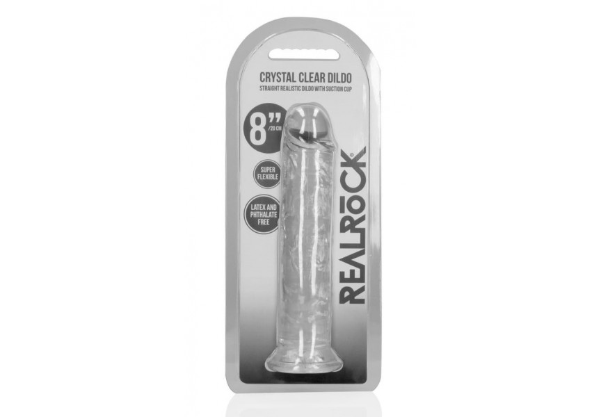 Ρεαλιστικό Ομοίωμα Πέους Με Βεντούζα - Shots Real Rock Realistic Dildo With Suction Cup Clear 22cm