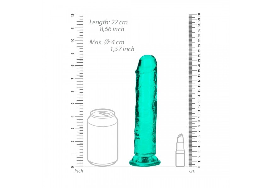 Shots Real Rock Realistic Dildo With Suction Cup Green 22cm