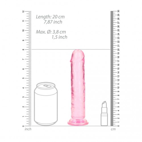 Ρεαλιστικό Ομοίωμα Πέους Με Βεντούζα - Shots Real Rock Realistic Dildo With Suction Cup Pink 20cm