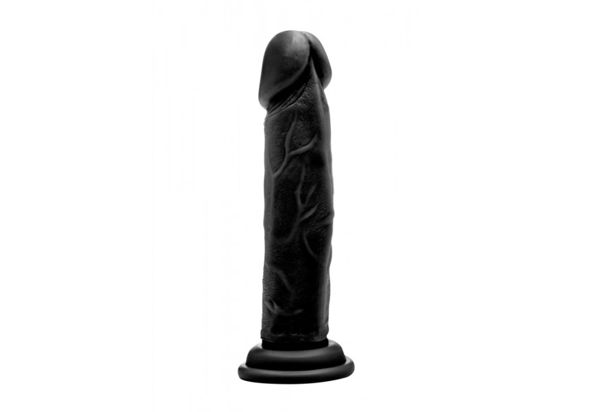 Ρεαλιστικό Πέος Χωρίς Όρχεις & Βεντούζα - Shots RealRock Realistic Cock Black 20cm