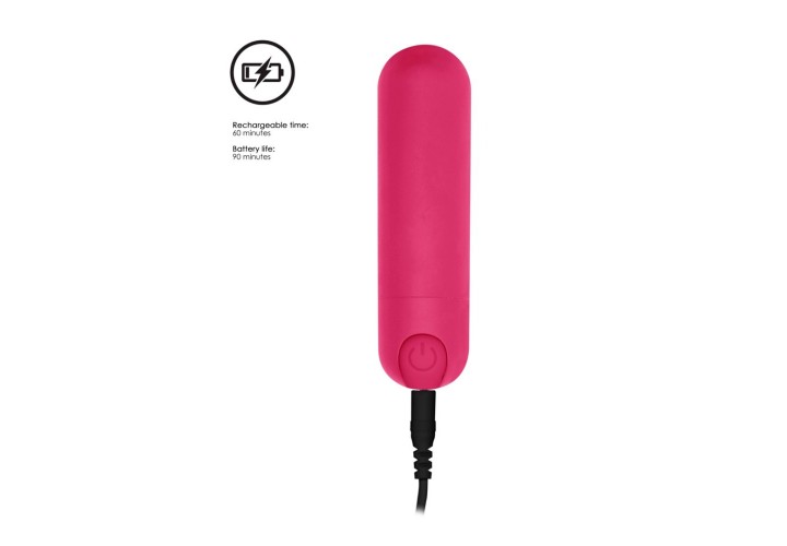 Ροζ Επαναφορτιζόμενος Μίνι Δονητής 10 Ταχυτήτων - Shots 10 Speed Rechargeable Bullet Pink 7.7cm