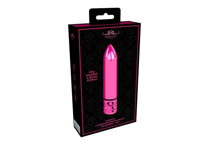 Ροζ Μίνι Επαναφορτιζόμενος Δονητής - Shots Glamour Powerful Rechargeable Mini Vibrator Pink 10.6cm