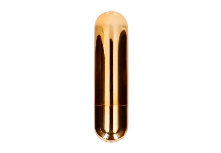 Χρυσός Επαναφορτιζόμενος Μίνι Δονητής 10 Ταχυτήτων - Shots 10 Speed Rechargeable Bullet Gold 7.7cm