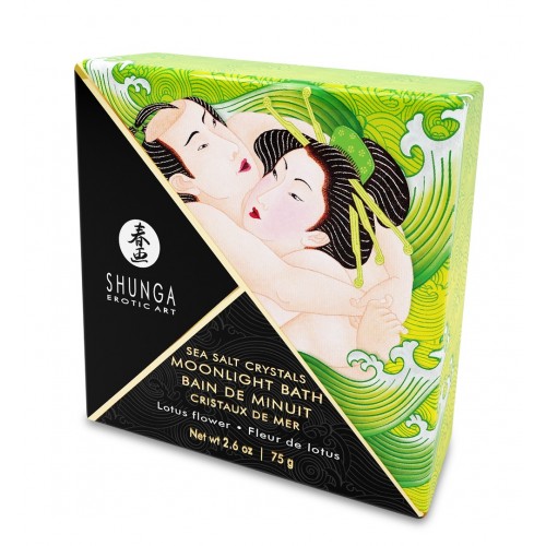 Shunga Erotic Art Moonlight Bath Sea Salt Lotus Flower 75gr