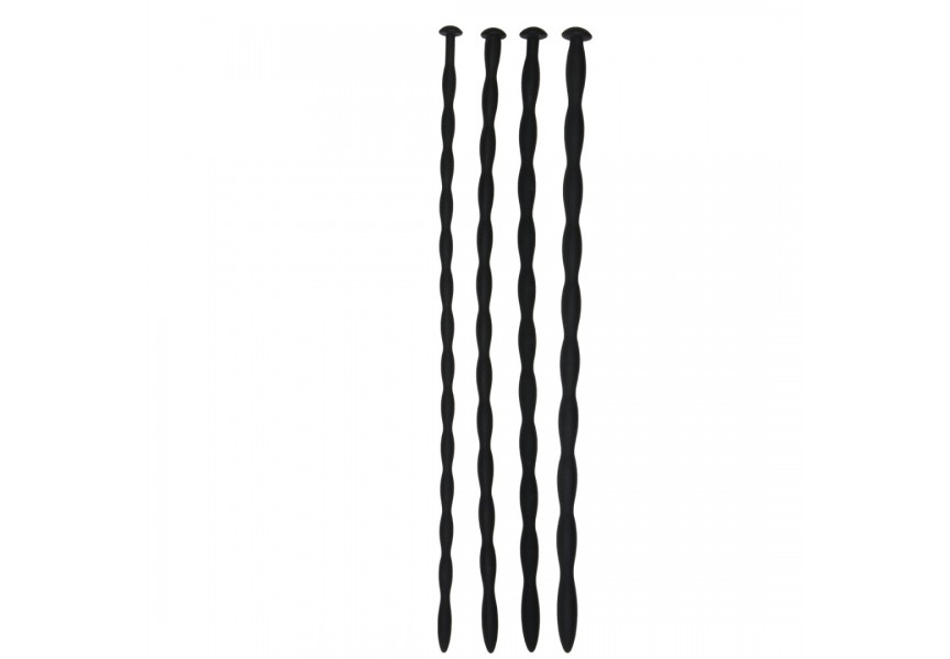 Μαύρη Διαστολείς Ουρήθρας Σιλικόνης - Sinner Gear Silicone Dilator Set Large Black 30cm