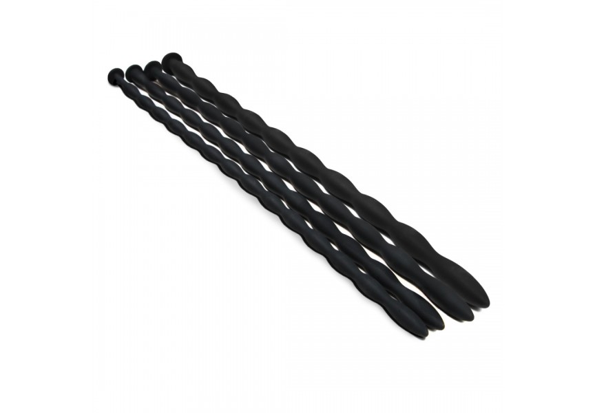 Μαύρη Διαστολείς Ουρήθρας Σιλικόνης - Sinner Gear Silicone Dilator Set Large Black 30cm