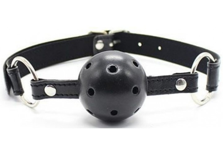 Μαύρο Φετιχιστικό Φίμωτρο Με Τρύπες - Toyz4Lovers Breathable Ball Gag Black