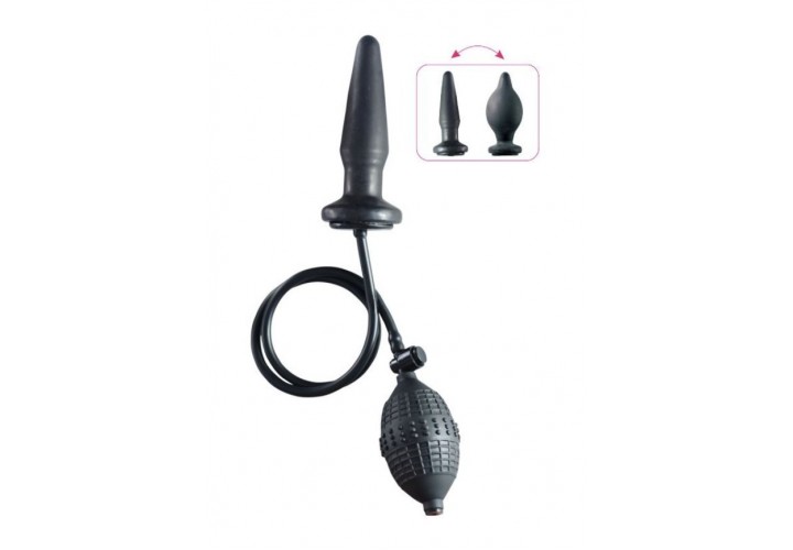 Μαύρη Φουσκωτή Πρωκτική Σφήνα - Toyz4Lovers Inflatable Anal Plug Small 12.3cm